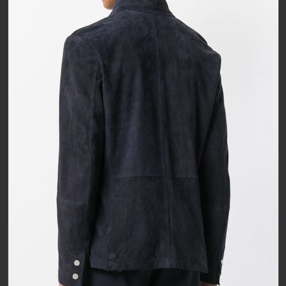 Eleventy Navy Suede Jacket - Picture 4 of 7